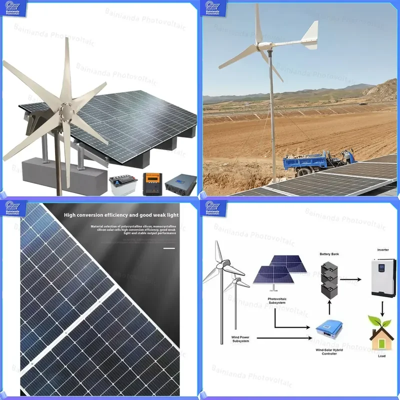 Vertical Wind Turbine Generator Kit MPPT Controller Solar Wind Hybrid System Off Grid Power Supply Home Garden Energy Saving