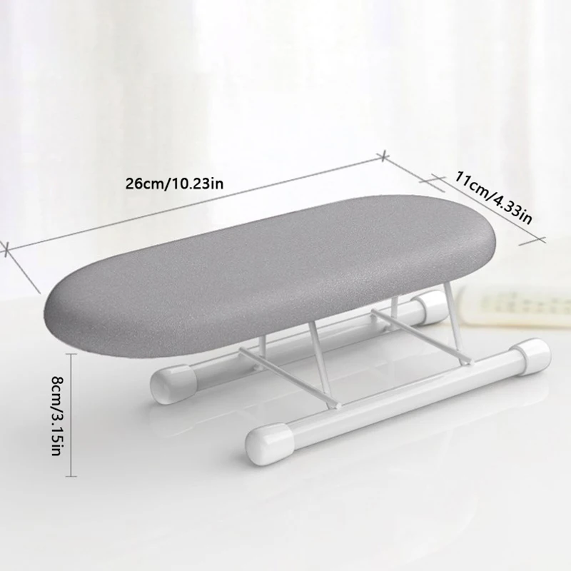 Folding Mini Ironing Board with Folding Legs Portable Household Clothes Ironing Rack Home Supplies Heat Resistant Ironing Cover