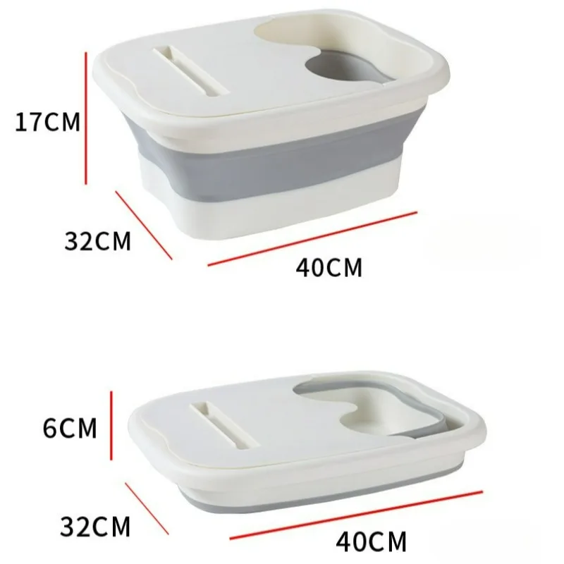 1PCS Foldable Foot Bath Tub Lid Portable Massage Foot Bucket Home Sauna Foot Spa Pedicure Soaking Basin Travel Household Use