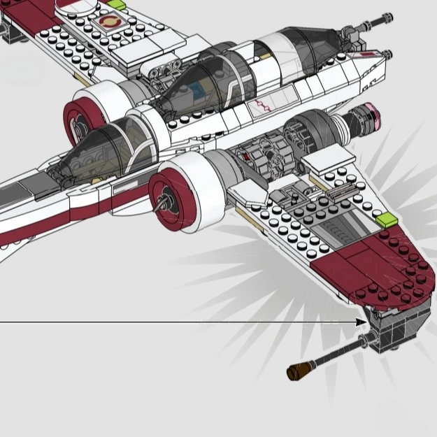 مجموعات مكعبات بناء للطائرات القتالية الفضائية 75402 متوافقة مع جزيئات ليغو مناسبة لهدايا عيد الميلاد 497 قطعة