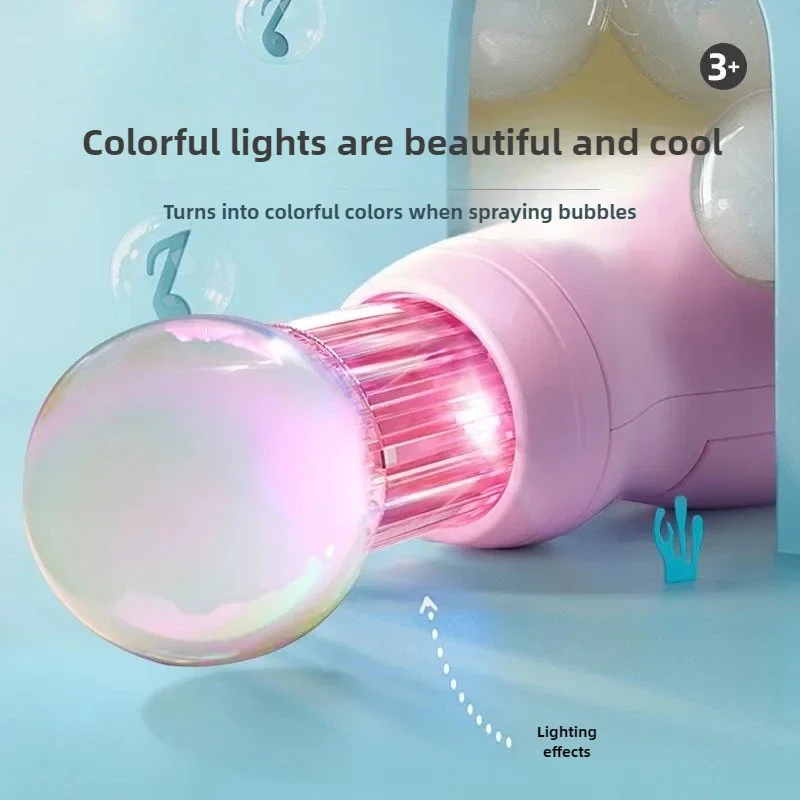 2025 New Model, Smoke Bubble Machine, Children, Handheld, Elastic Smoke, Bubble Liquid, Toys, Boys and Girls, Gifts