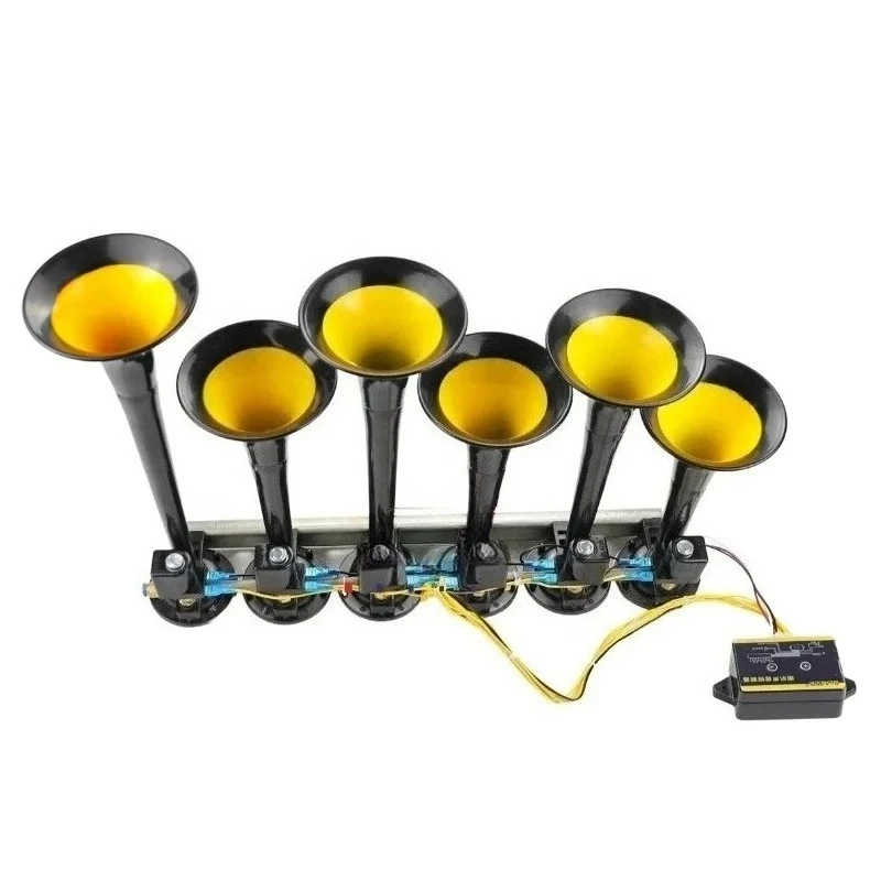 Tromba d'aria 24V per camion auto 6 tubi 20+ suoni Kit compressore clacson ad aria forte con tromba pesante impermeabile ​