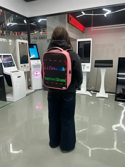 Custom Waterproof LED DisplayWaterproof Backpack Customizable DIY For Outdoor Video Advertising 1-Year Digital Poster LCD Displa