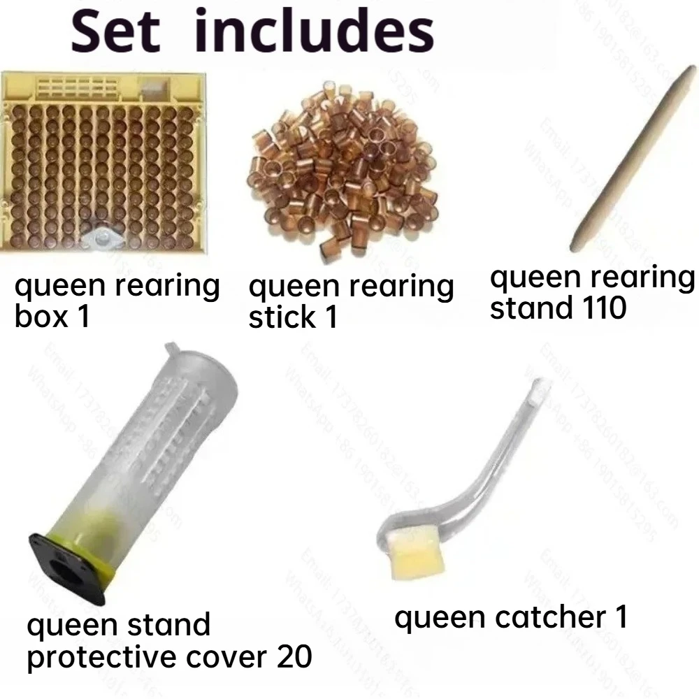 No-Transfer Larvae Queen Rearing Box,Queen Rearing Rod, Queen Base,Beekeeping Machinery without moving insects