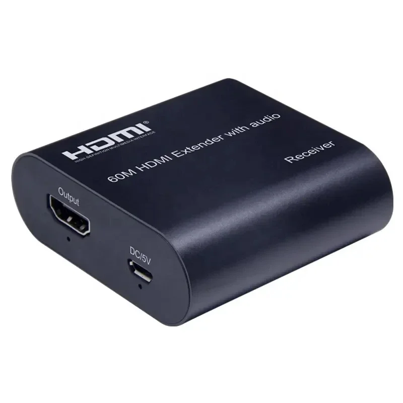 موسع HDMI 1080P 60M مع مستخرج الصوت عبر Cat5e/6 RJ45 كابل إيثرنت HDMI محول استقبال الصوت والفيديو