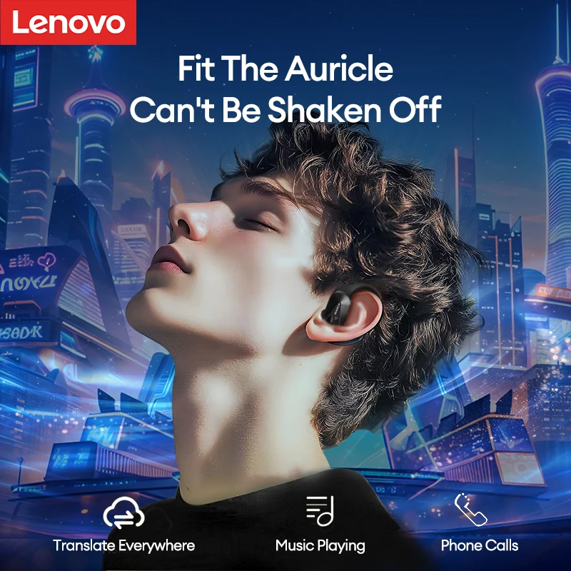 Lenovo LP75 Наушники для перевода языка HD Наушники с шумоподавлением для вызова для обучения, путешествий, наушники-переводчики в реальном времени