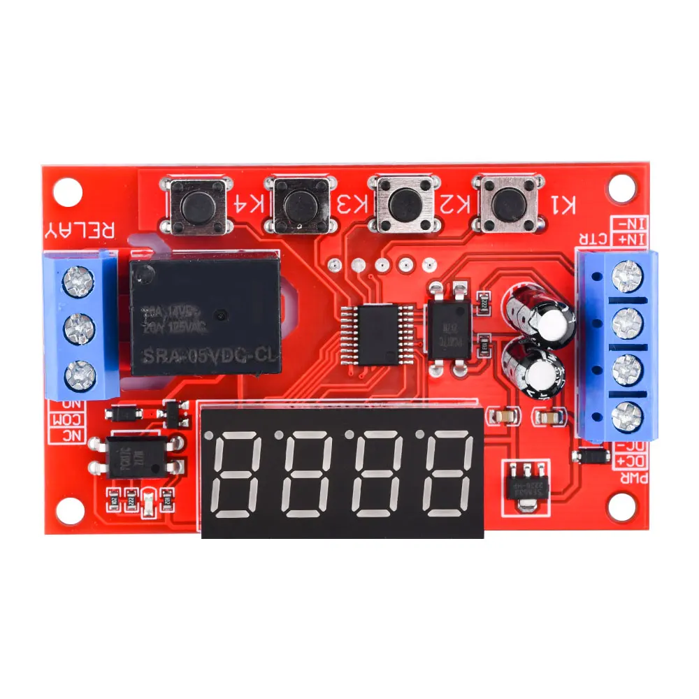 DC 5V 12V 24V 10A Adjustable Time Delay Relay Module LED Digital Timming Relay Timer Delay Trigger Switch Timer Control Switch