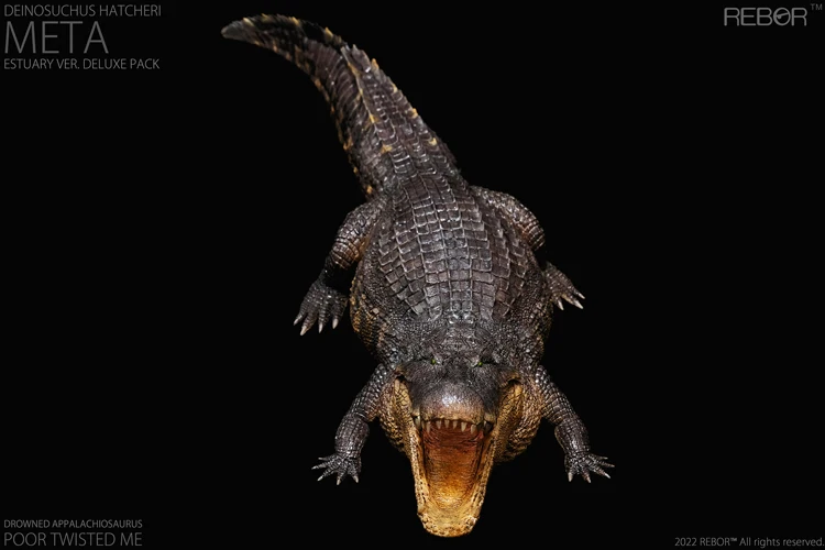 مستنقع Deinosuchus غرقت نموذج الديناصور الأباشيروس ، الإمبالاشيوساصور الإمبراطوري ، في الأوراق المالية ، ريال 1:35 ، 45 سنتيمتر ، حزمة فاخرة