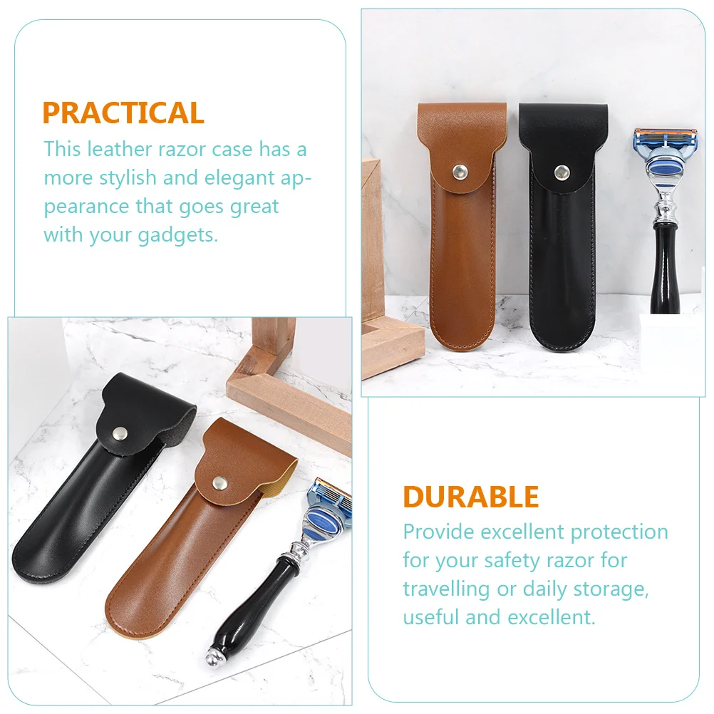 

Razor Case Protective Travel Cover for Safety Razors Gifts Compact Size Snap Closure Excellent for Travel Camping