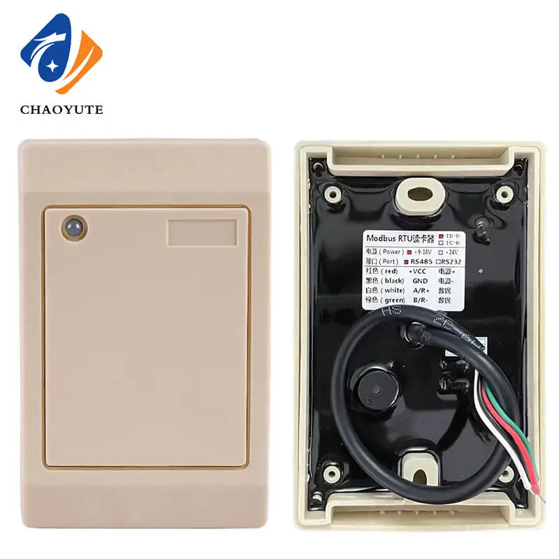 Hot-selling 24V Modbus RTU RS485 RFID Card Reader Waterproof 125KHz NFC Industrial PLC IC M1 RS232 Access Control Source Factory
