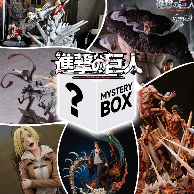 โจมตีTitanอะนิเมะรูปตาบอดMysteryกล่องReiner Eren Levi Erwin Mikasa Nine Titan Luckyกล่องสุ่มOne Person Surpriseกล่อง