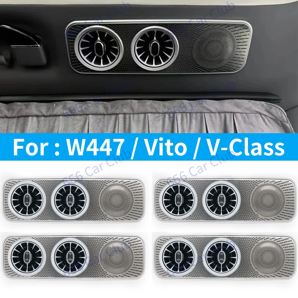 

Car Ceiling Air Outlet For Mercedes Benz V-Class W447 Vito V260 V220d V250 Roof Decoration Vent Nozzle ABS Metal Modified Parts