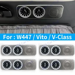 Car Ceiling Air Outlet For Mercedes Benz V-Class W447 Vito V260  V220d V250 Roof Decoration Vent Nozzle ABS Metal Modified Parts