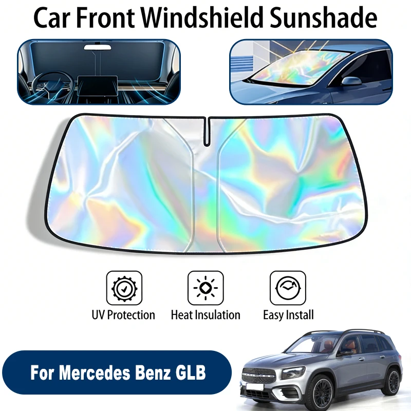 

Windshield Sun Shade For Mercedes Benz GLB Foldable UV Reflective Front Window Sun Protection Cover Accessories