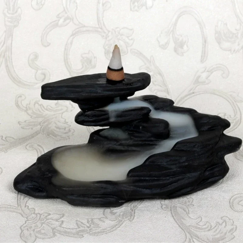 שורף קיטור קרמי חדשני לשנת 2021 עם מפל הרים יצירתי, שורף קיטור קרמי, שורף קיטור קונוס, שורף קיטור חוזר, ריח דקורטיבי