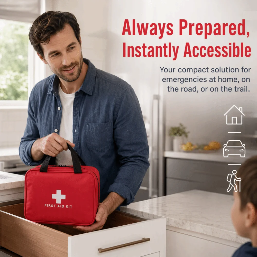 Large Capacity Medicine Kit Bag Portable Compact Layered Medicine Boxes Sorted Storage Handle Travel Medicine Organizer Home