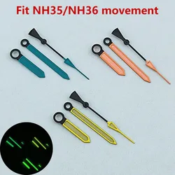 Watch hands N H35/N H36 hands Green/Yellow luminous second hand watch accessories watch pointer