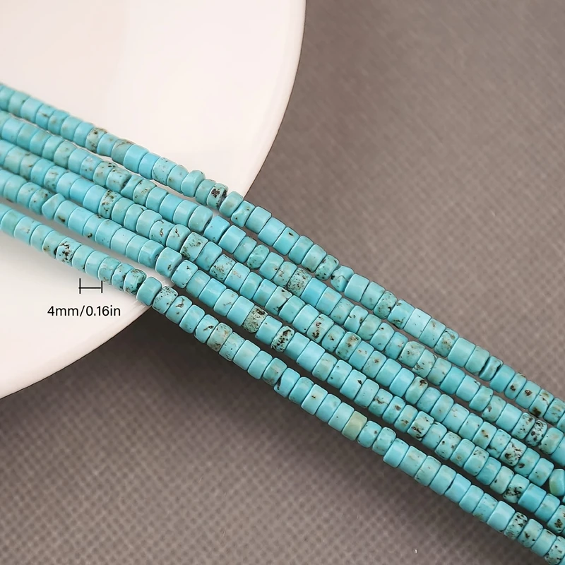 Natursteine, Türkise, Achat, Jade, Labradorit, Abstandshalter-Perlen, 6*3mm, flache, runde Scheiben-Steinperlen für die Schmuckherstellung, DIY-Armband – Detail 5