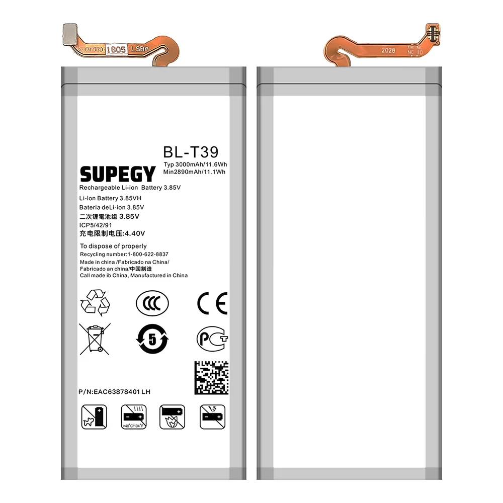 EOTABACC 100% New Original Battery BL-T39 For LG G7/Q7 ThinQ /G710 /Q7+ /LMQ610 /K40/G7 ONE/Q610/Prime 2 /K30 2019 Phone Battery view 4