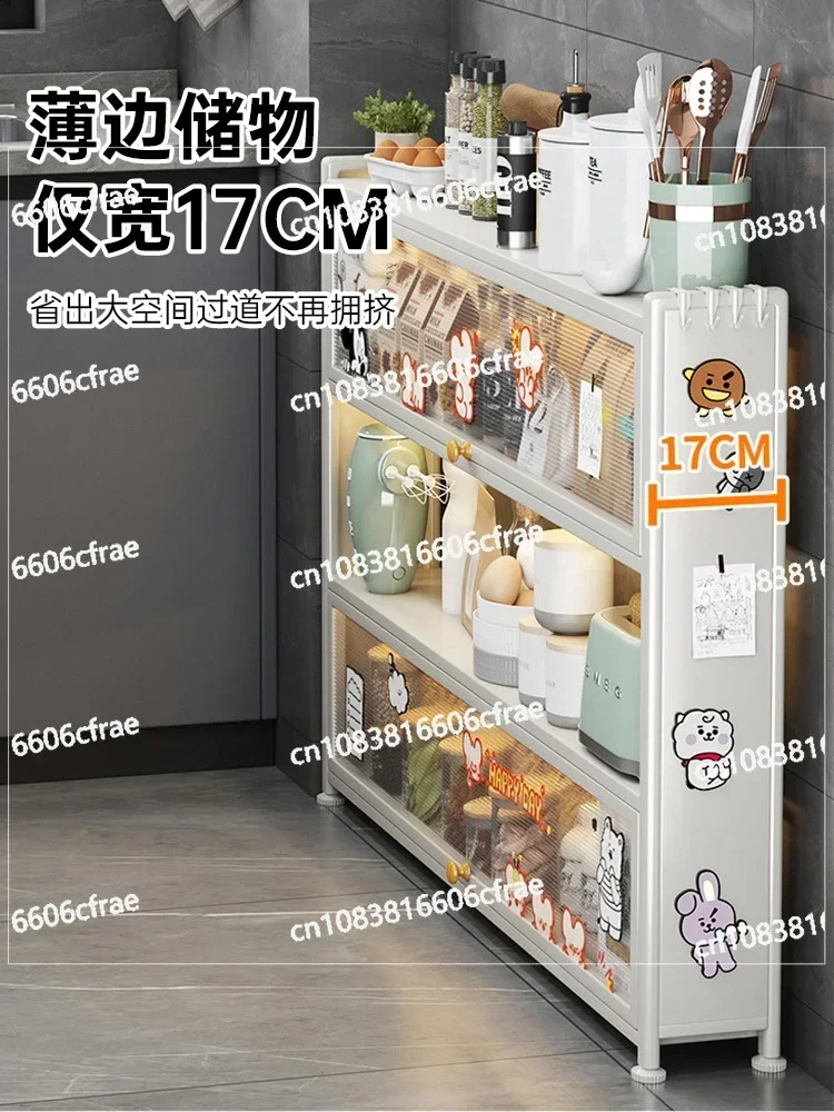 Side Cabinets, Narrow Side Thin Cabinets, Crevice Storage, Dining Side Cabinets, Floor-to-ceiling Multi-layer Storage Racks