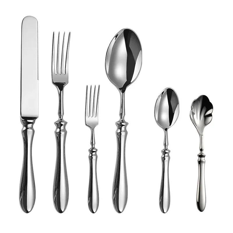 

304 Stainless Steel Gourd Handle Tableware Forging Process, Knives, Forks, Spoons, High-end Restaurant and Hotel Tableware