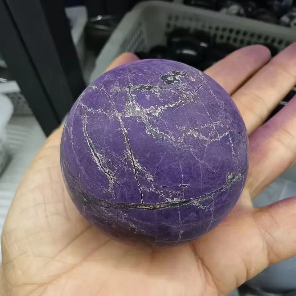 Natural Purple Phosphorus Iron Manganese Ore Balls,Quartz Crystal Purple Phosphorus Iron Manganese Ore Balls,Mineral Healing