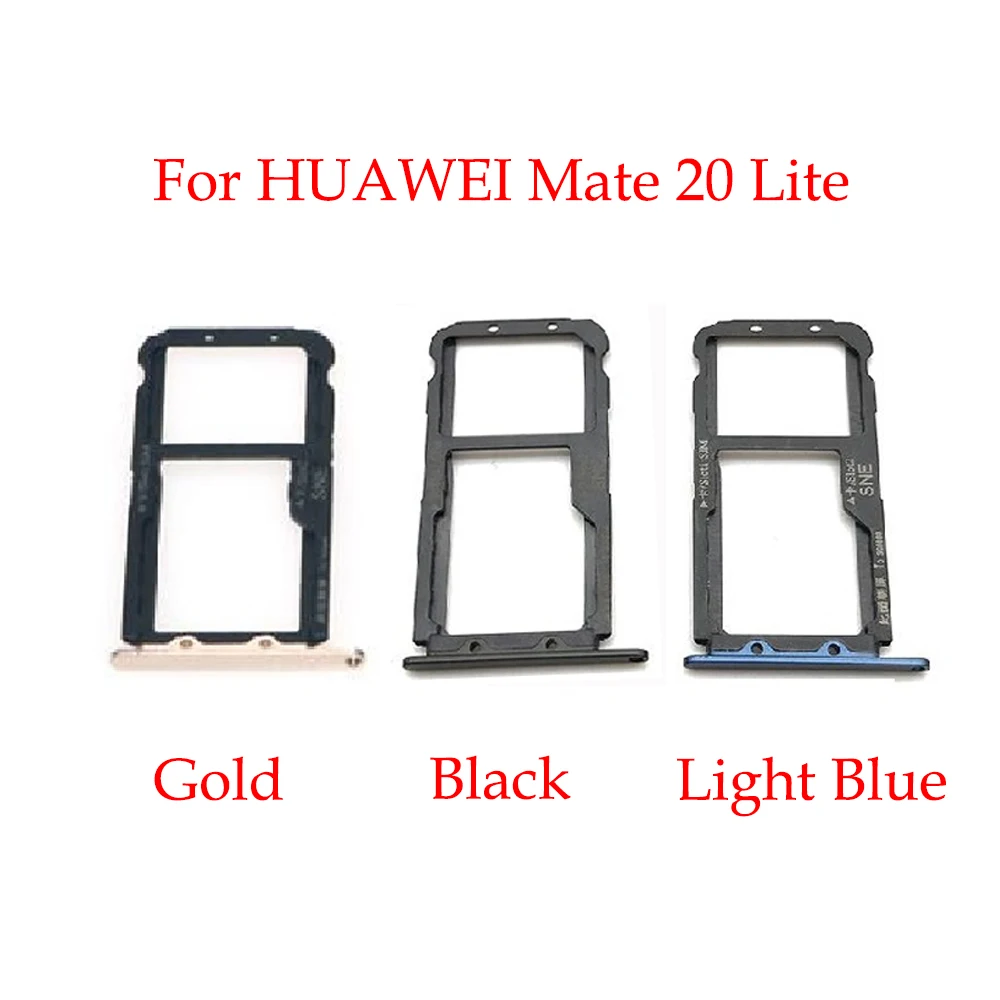 Original New SIM Card Tray Holder Carrier Card Tray Slot Holder for Huawei Mate 20 20X/ 20 Pro/ Mate 20 Lite