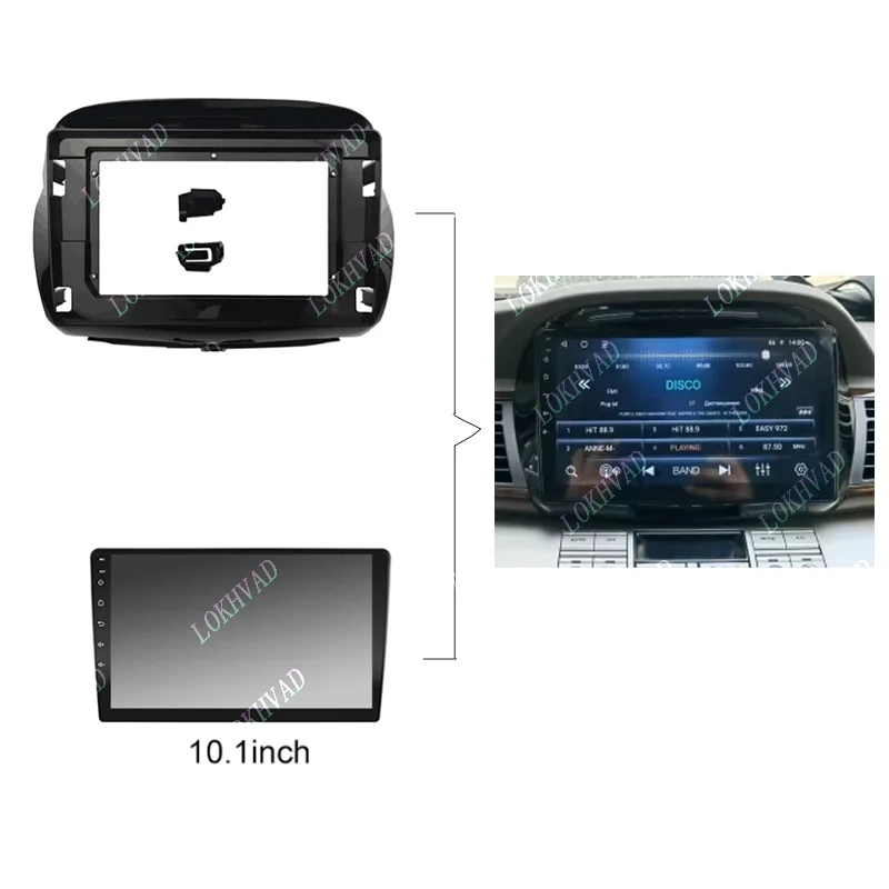 10 Inch Car Frame Fascia Adapter Android Radio Dash Fitting Panel Kit For Honda EDIX 2004-2009