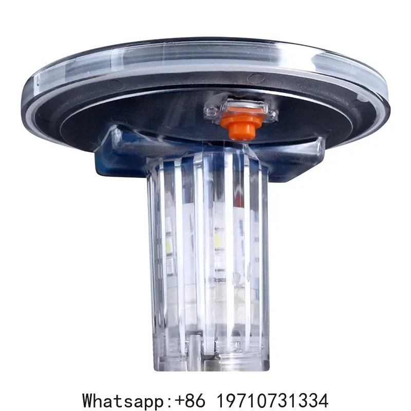 Lampe de signalisation de navigation maritime à LED à énergie solaire, 3 couleurs (R/W/B), étanche, 3 niveaux de luminosité, antidéflagrante