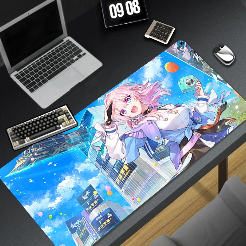 

Mouse Pad Desk Mat Anime Mat Honkai Star Rail March 7th Gaming Mousepad Speed Computer and Office Gamer Cabinet Keyboard Pad