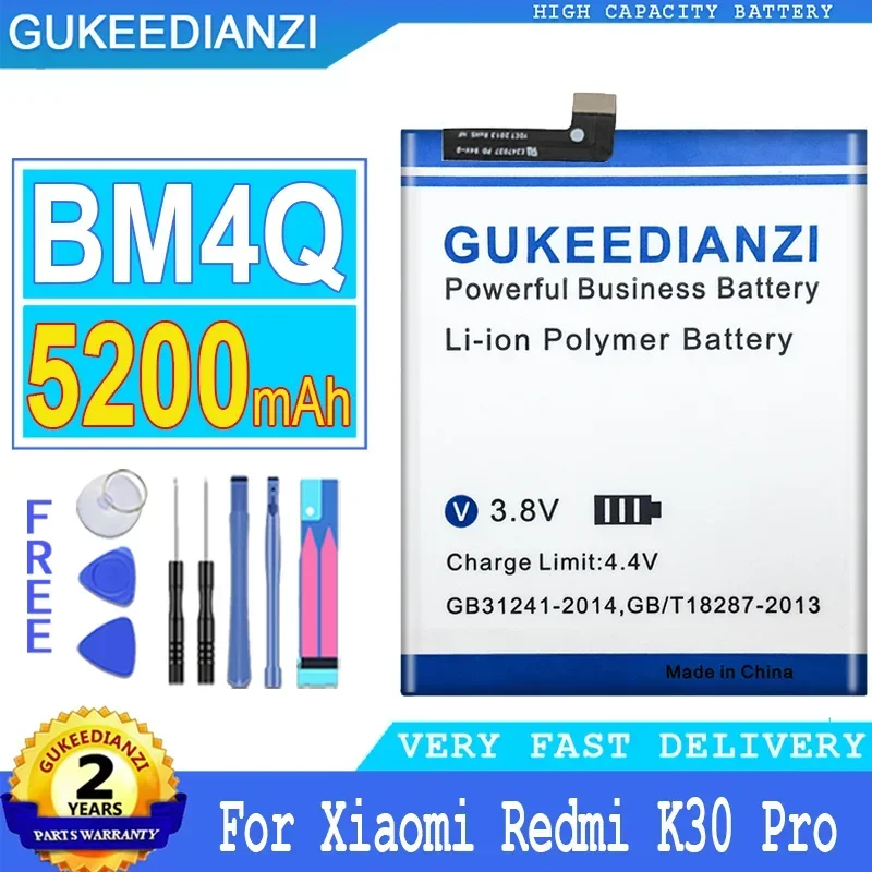 BM4Q High Capacity Batteries 5200mAh For Xiaomi Mi Poco F2 Pro, Redmi K30 Pro, K30Pro + Free Tools