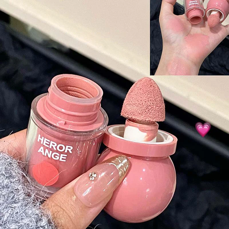 

【WHB】HERORANGE Liquid Blush Stick With Sponge Tip Lips And Cheeks,Waterproof And Long-Lasting Suitable For All Skin