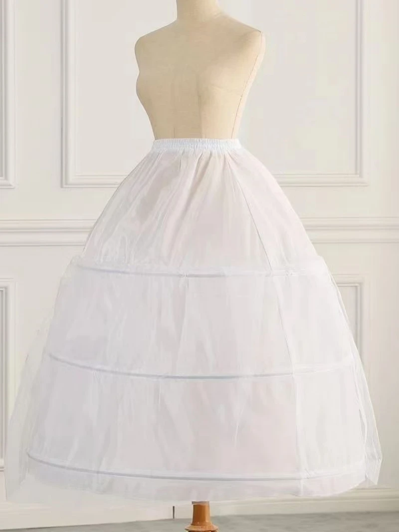 Jupons de robe de Rhpour robes de mariée, 3 cerceaux élastiques, 1 niveau, sous-jupe, crinoline, accessoires de mariage personnalisés, 2025