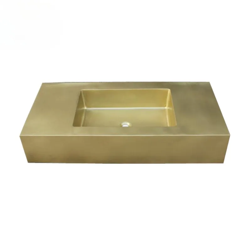 China ex-factory price 304 stainless steel single bowl kitchen sink handmade brass gold kitchen sink