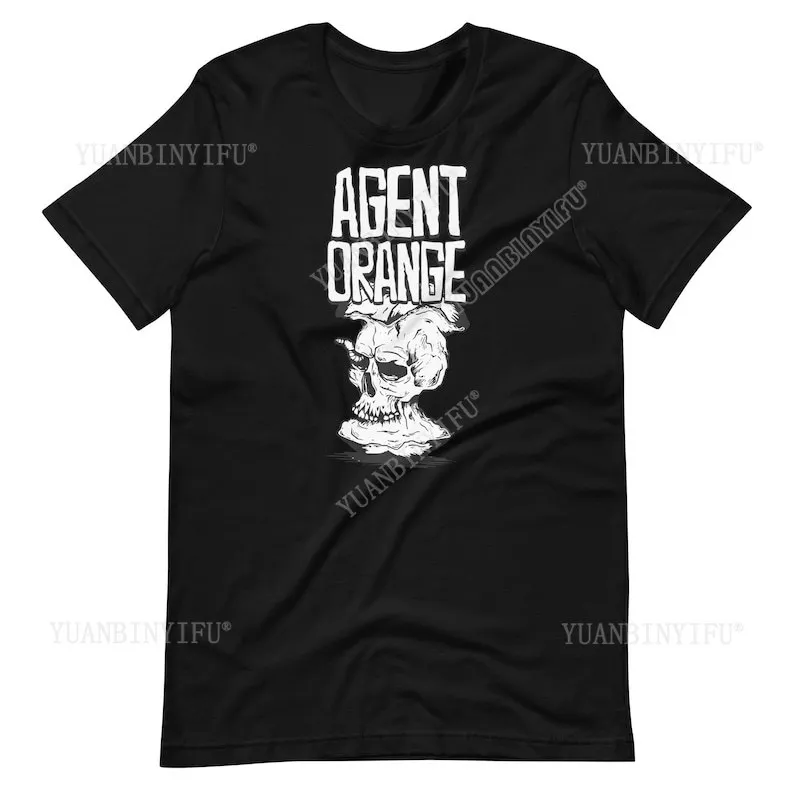 

Футболка Agent Orange Band: винтажный скейт-панк-стиль в готическом стиле Death Metal Band, круглый вырез, чистый хлопок, короткий рукав, рубашка