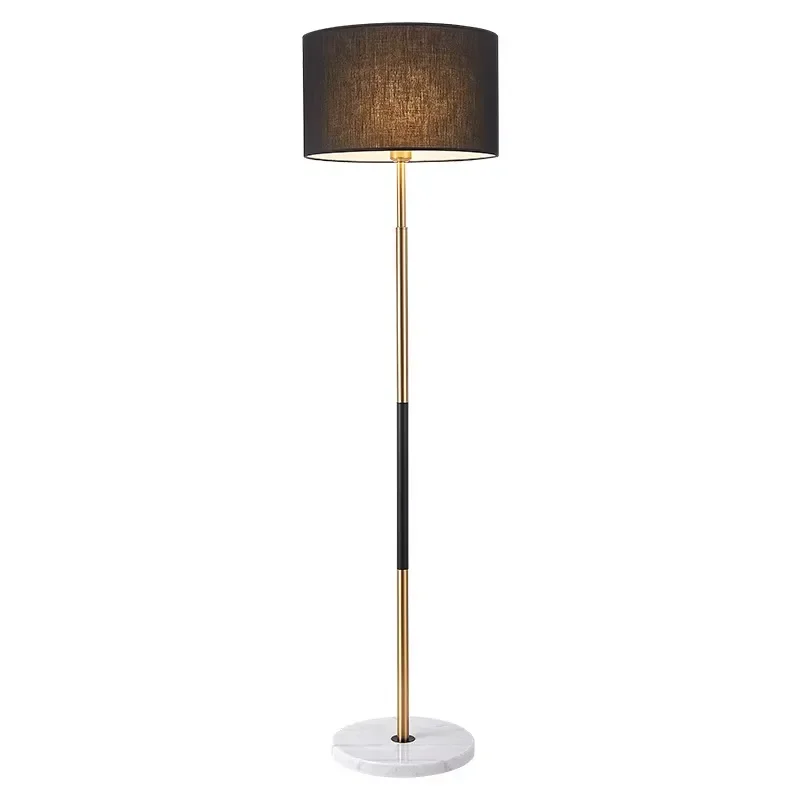 for New Simple American Style LED Floor Lamp with Fabric Shade Living Room Hotel Bedroom Hall