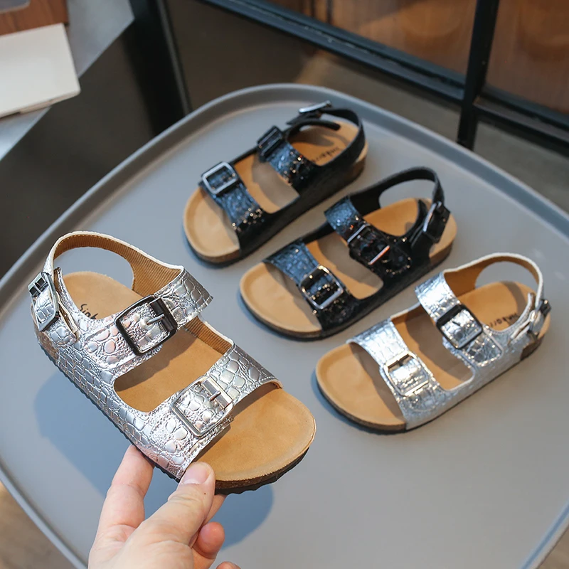 Kids Sandals Children's Fashion Summer Shoes Boys Beach Sandals Open Toes Soft New 2024 High Quality Sandals for Students 26-36