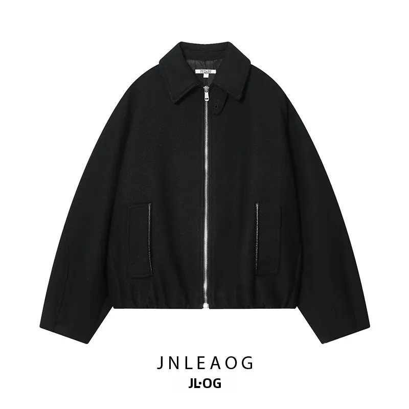 Fashionable Puffy Pilot Jacket Coat Women's Autumn New Style Windproof Polyester Long Sleeve Flip Collar Regular Length Button