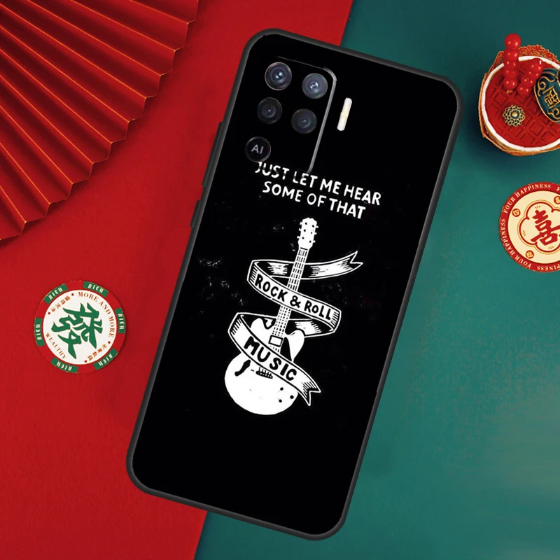 Rock Roll Skull For OPPO A57S A54S A53S A58 A78 A98 A16 A76 A96 A54 A74 A94 A5 A9 A52 A72 A15 A17 A77 Case