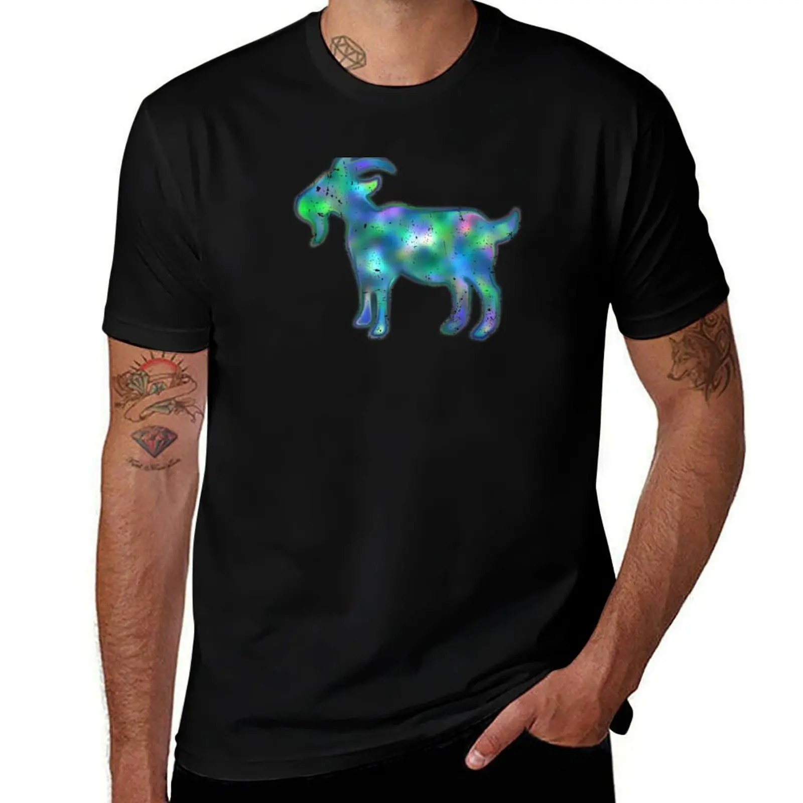 

Psychedelic Goat T-Shirt clothes korean fashion Anime t-shirt heavy weight t shirts for men