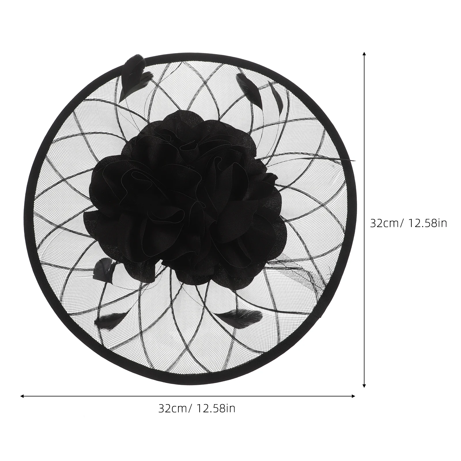 Elegant Retro Mesh Headdress Hat Headband Bridal Fascinator Hairband Party Wedding Vintage Hair Accessories Mesh Headdress Hat