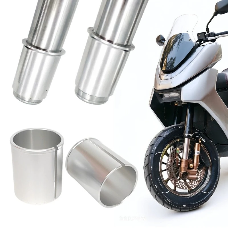 2 pairs-Motorcycle three-star column variable diameter sleeve, front shock absorption conversion bushing CNC aluminum alloy