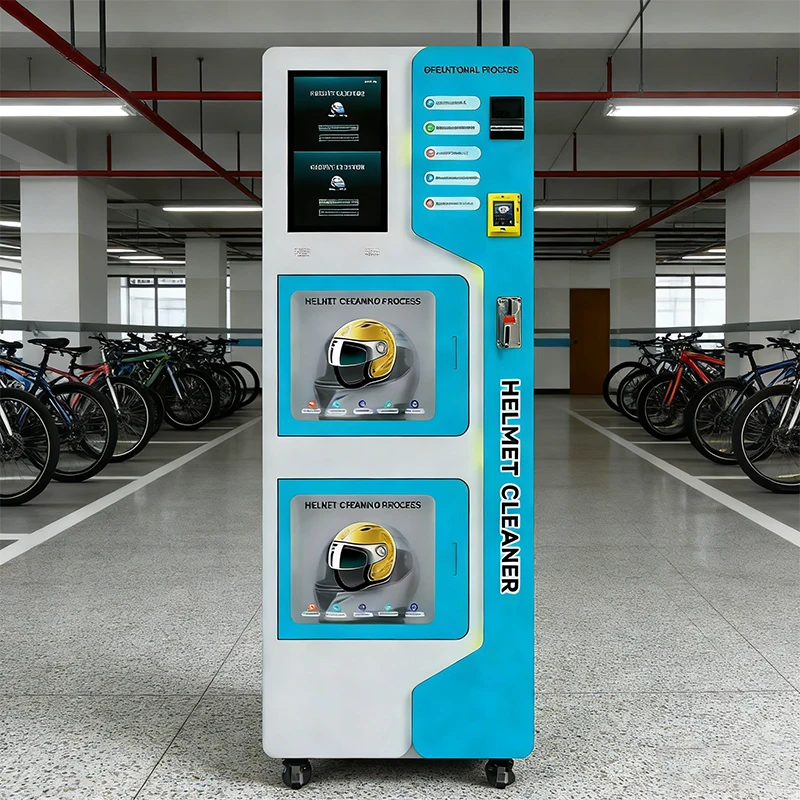 Customized Self Service Helmet Washing Vending Machine Accepts Peso Coins Automatic Operation For Motorcyclists