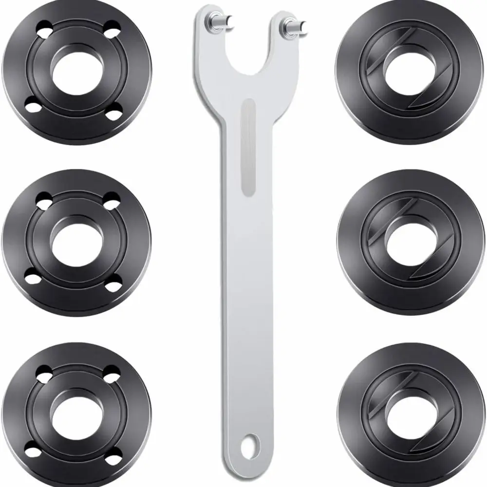 Carbon Steel Angle Grinder Flange Nut 5 8 11 Thread Locking Plate Replacement Parts Heavy Duty Power Tool Grinding Disc Clamp