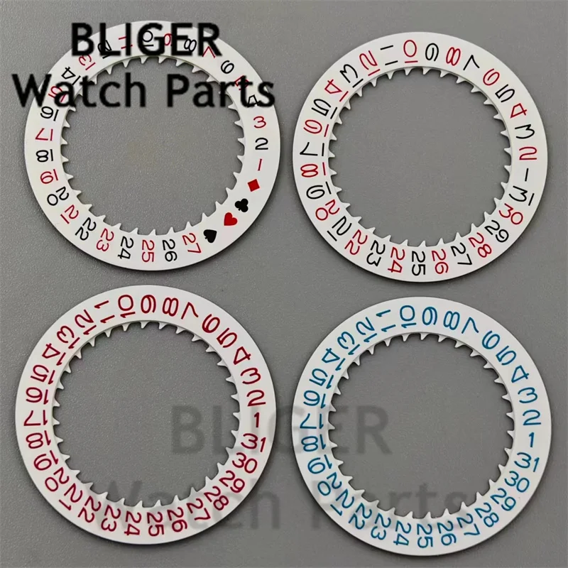 Watch Movement Parts Calendar Disc Black White Red Yellow Date Wheel Fit NH34 NH35 Movement Modified Repair ToolS 3.0/3.8 Crown