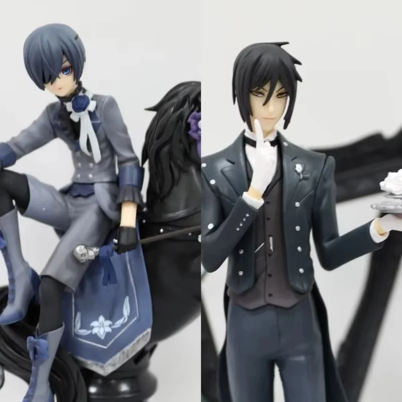 Hot New 25cm Anime Black Butler Figures Ciel Phantomhive Action Figure Sebastian Michaelis Figurine Pvc Statue Dolls Collec Toys