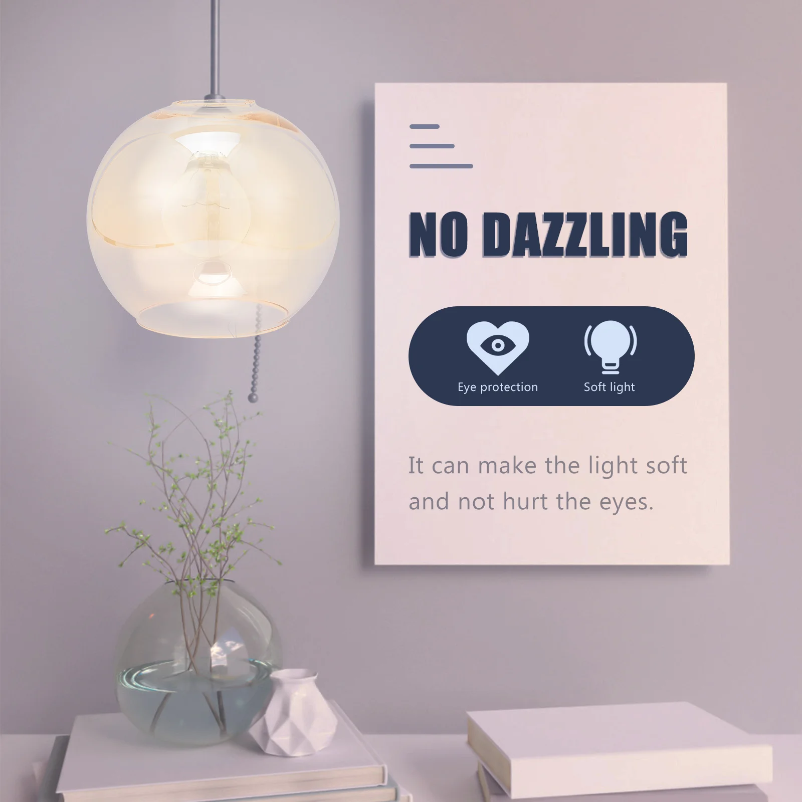 

Стеклянный абажур в форме шара, гладкая поверхность, хороший светопроницаемость, глобус для кухни, ванной комнаты, абажур