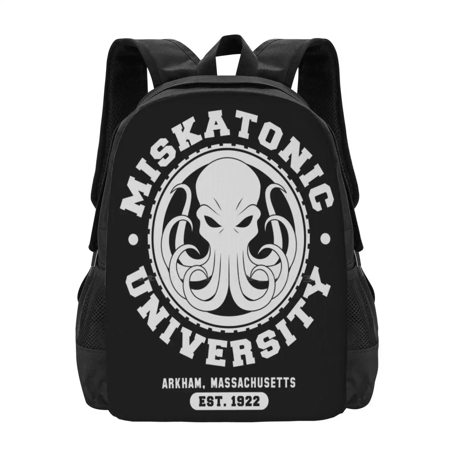 Miskatonic University Large Capacity School Backpack Laptop Bags Miskatonic University Athletic Department H P Hplovecraft