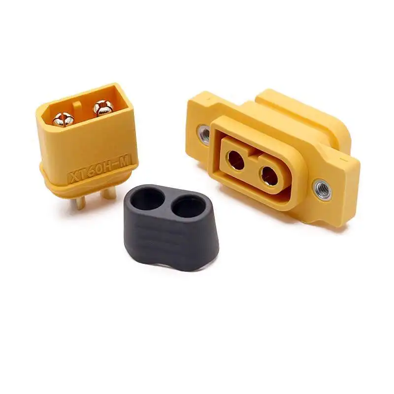 1 Stück XT60NE-F Fester Stecker-Buchse-Verbinder, vergoldet, 30A Hochstrom, für Flugzeugmodelle, elektrisch einstellbarer Lade-Stromanschluss – Detail 7