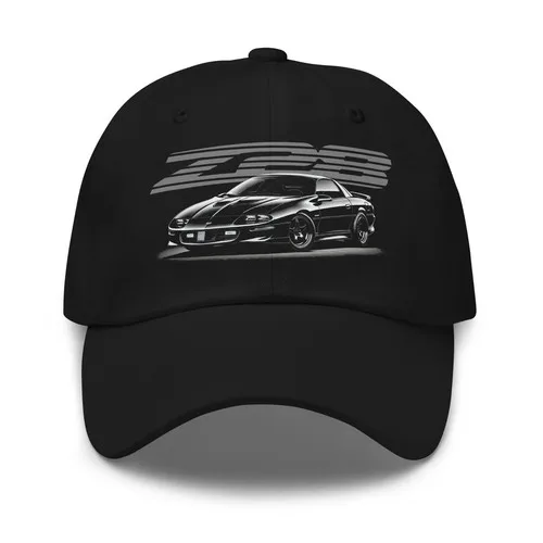 Black Z28 Camaro Dad Hat – 4th Gen Muscle Car Classic Cap